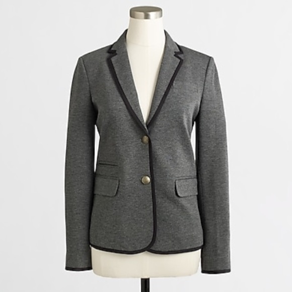 J. Crew Factory Jackets & Blazers - J. Crew Factory Women’s Tipped Knit Gray Blazer